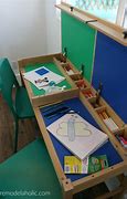 Image result for Wood Desk with Storage