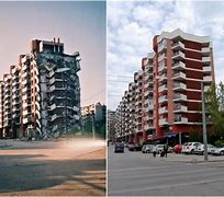 Image result for Bosnia War Sarajevo Before and After