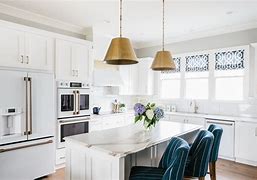 Image result for White Kitchen with Cafe Appliances