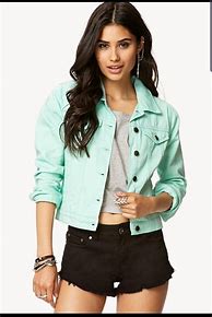 Image result for Mint Green Jacket in the Forest