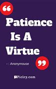 Image result for Patience Is a Virtue Means