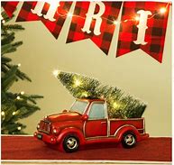 Image result for Red Truck Christmas Decorations