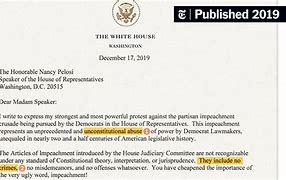 Image result for Trump Acceptance Letter to Pelosi Sotu