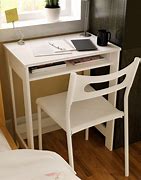 Image result for Small Dark Wood Student Desk with Drawers