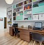 Image result for 2 Person Home Office Desk Built In