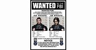 Image result for FBI Wanted Poster Jpg