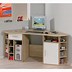 Image result for Corner Desk with Storage for Bedroom Grey and White
