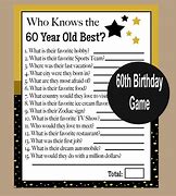 Image result for 60th Birthday Party Games
