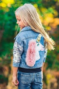Image result for Kids Pink Denim Jacket