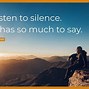 Image result for Silence Quotes About Life