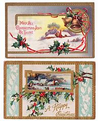 Image result for Vintage Christmas Postcards Borders