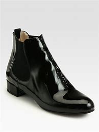 Image result for Black Patent Leather Ankle Boots