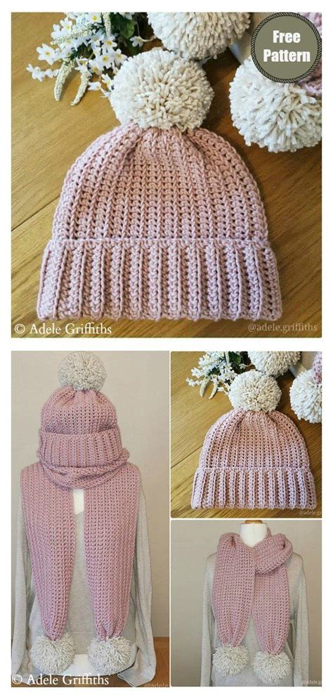 Simplicity Hat & Scarf Free Crochet Pattern   Scarf crochet pattern  