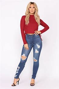Image result for Ripped Skinny Jeans Outfit