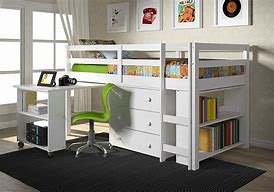 Image result for Kids Loft Bed with Desk and Wardrobe