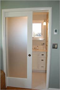 Image result for Frosted Glass Bathroom Closet Doors