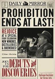 Image result for Prohibition Newspaper