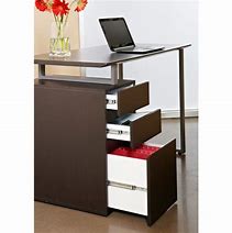 Image result for Espresso Writing Desk with Drawers