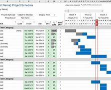 Image result for Project Schedule Gantt Chart Excel