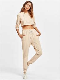 Image result for Sweatpants and Cropped Hoodie
