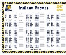 Image result for Indiana Pacers 2017 2018 Schedule