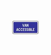 Image result for Van Accessible Blue and White Sign