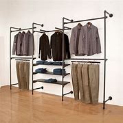 Image result for Wall Mounted Open Clothing Rack