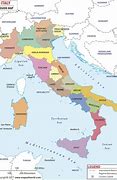 Image result for Map of Italy Regions in English