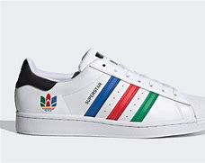 Image result for Adidas Superstar Blue Stripes