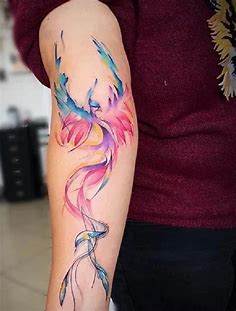 Aggregate more than 68 watercolor phoenix tattoo latest - esthdonghoadian