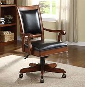 Image result for black wood desk chair