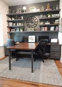 Image result for Double T Shaped Desk Home Office