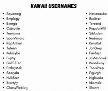 Image result for Kawaii Username Ideas