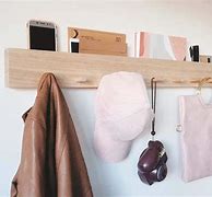 Image result for Wood and Metal Hanging Coat Rack