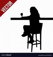 Image result for Lady Sitting at Table Silhouette