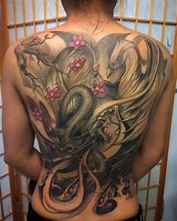 Image result for Dragon and Phoenix Back Tattoo