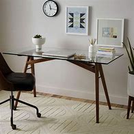 Image result for Contemporary Glass Top Desk