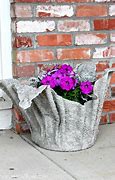 Image result for Cement Planters Made with Cloth