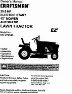 Image result for 20 HP Craftsman Riding Mower Manual