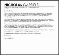 Image result for Letters of Resignation From Union President