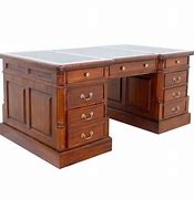 Image result for Antique Wooden Desk with Side Drawers