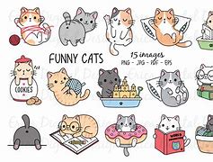 Image result for Funny Cartoon Cat Clip Art