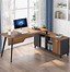 Image result for Nice Modern L Desk with Drawers