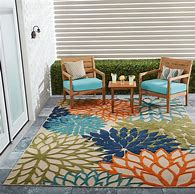 Image result for Floral Indoor/Outdoor Area Rug