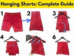 Image result for How to Put Shorts On Hanger