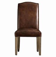 Image result for Brown Leather Dining Chairs