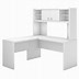 Image result for White L-shaped Desk with Hutch