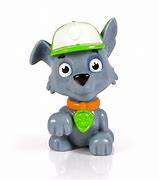 Image result for kids paw patrol mini figures set of 6 - rocky, zuma, skye, rubble, marshall & chase