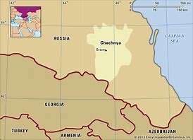 Image result for Chechnya On a Map