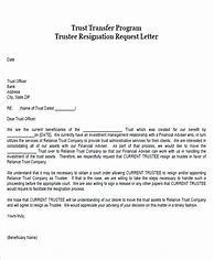 Image result for Trustee Letter of Resignation